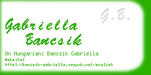 gabriella bancsik business card